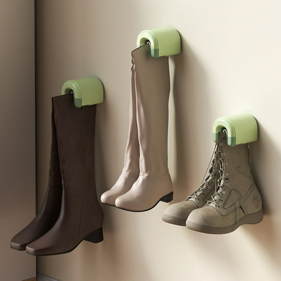 Tnobhg Wall Mount Boot Clip Modern No Drill Adhesive Space Saving Universal Tall Boot Shoe Holder Hanger Organizer Hanging Clamp