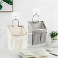 thumbnail image 1 of Tnobhg Wall-mounted Iron Hook Hanging Bag Multiple Pockets Large Capacity Folding Dormitory Book Glasses Wall Hanging Organizer, 1 of 8