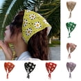 thumbnail image 1 of Tnobhg Women Knitting Headscarf Crochet Flower Pattern Hollow Out Headscarf Girl Triangle Headband Head Accessories, 1 of 7