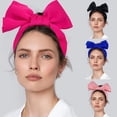 thumbnail image 1 of Tnobhg Women Large Bowknot Decor Hair Hoop Solid Color Bow Cosplay Headband Elastic Hair Scrunchie Hair Accessories, 1 of 8