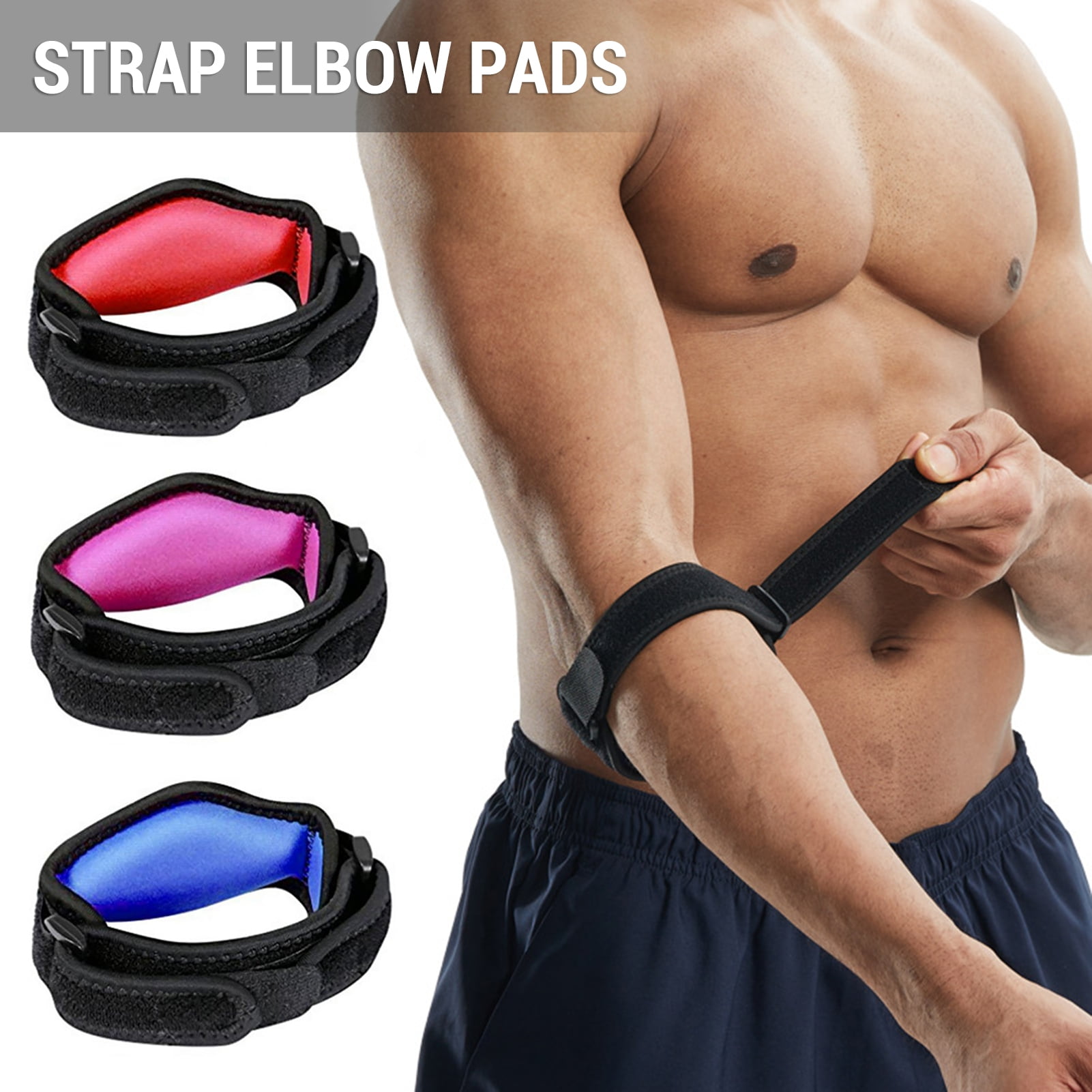 Tnobhg Women Men Tennis Elbow Brace Elbow Strap with Sponge Liner Pad