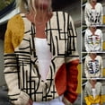 thumbnail image 1 of Tnobhg Women Sweater Coat Round Neck Long Sleeve Animal Print Knitting Outerwear Loose Fit Open Front Cardigan, 1 of 8
