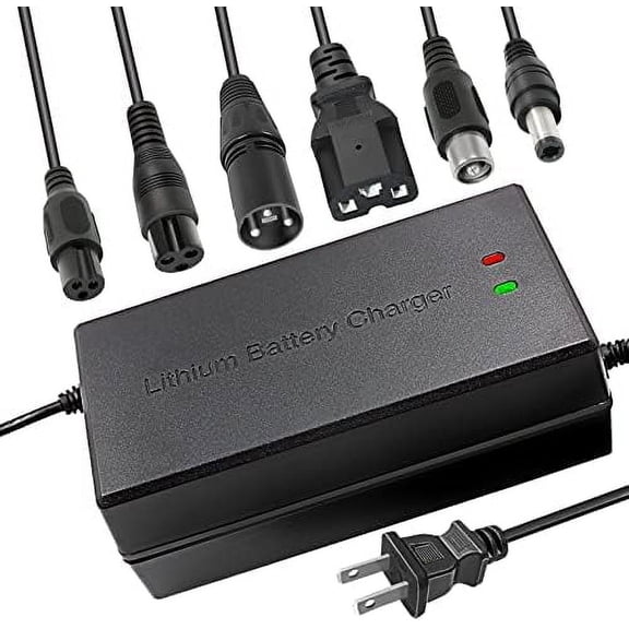 Tnvodejo 54.6V 5A Li ion Battery Charger Multiple Plugs Battery Charger 13S 48V (Not Applicable to Lead-Acid Batteries)