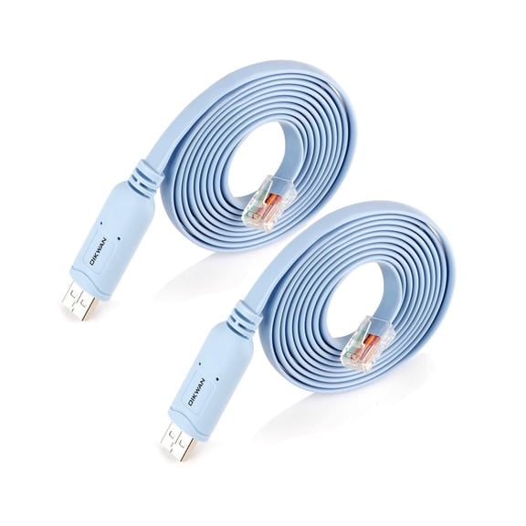 To 45 console cable 2 packs, , , , - Essential tool for router/switch connection, compatible with , laptop