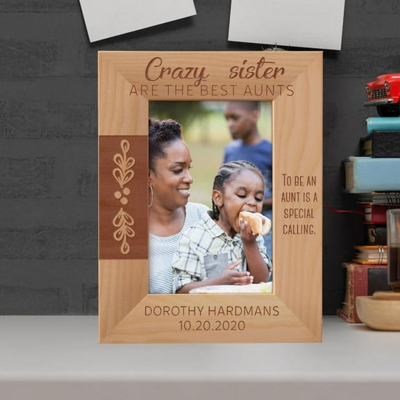 To Be An Aunt Is A Special Calling Personalized Wooden Frame 4" x 6" Brown (Vertical)