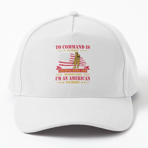 To Command Is to Serve Baseball Cap, Leadership Quote Design, Classic Hat Style