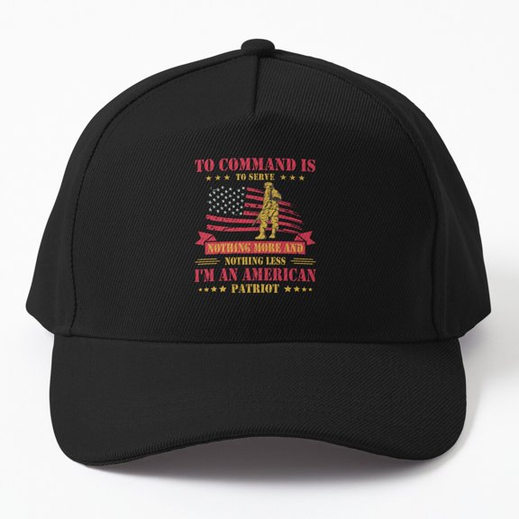 To Command Is to Serve Baseball Cap, Leadership Quote Design, Classic Hat Style
