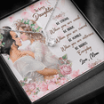 thumbnail image 1 of To Daughter Necklace, Be Strong Be Brave, Gift From Mom, White Alluring Necklace, 1 of 6