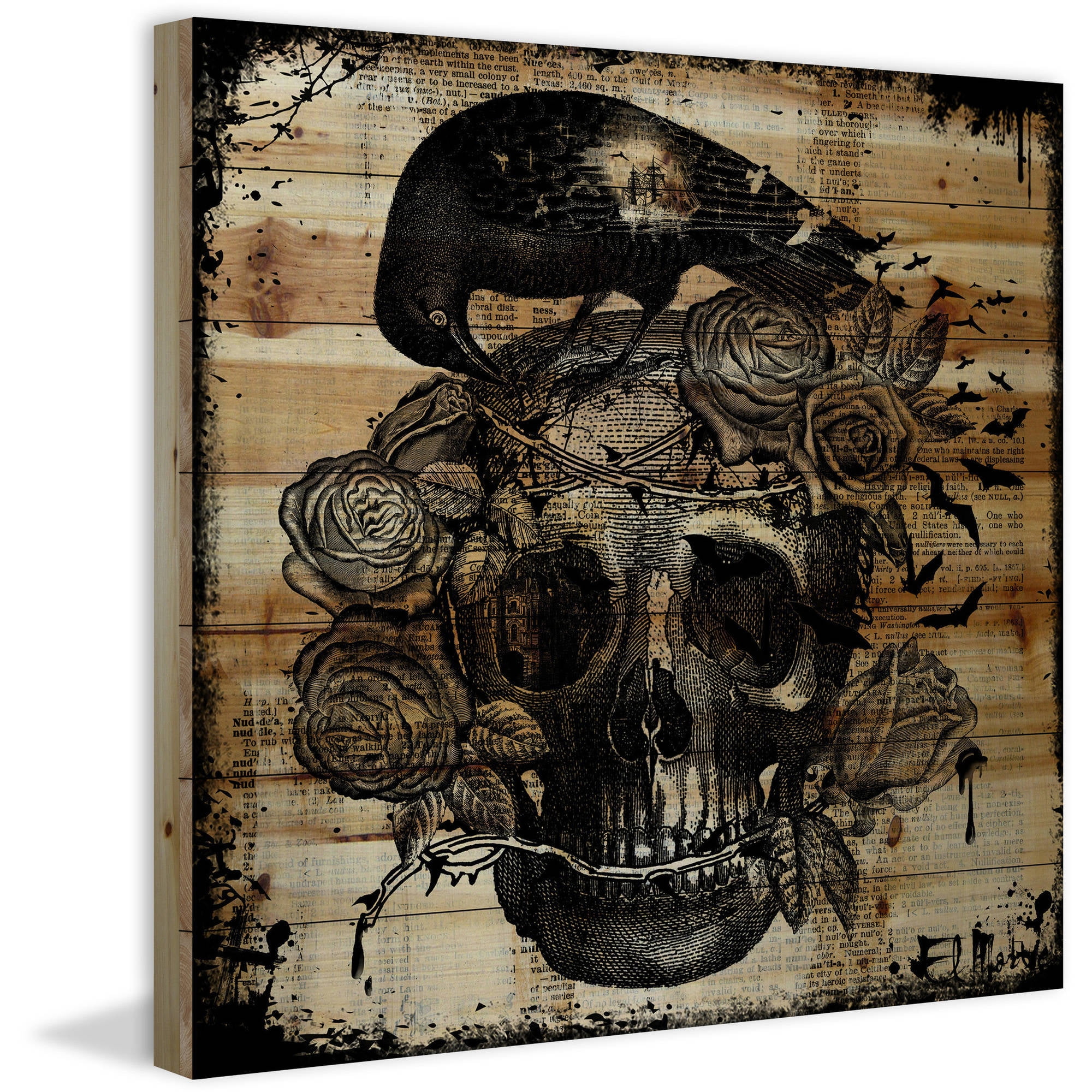 "To Die For" Painting Print on Natural Pine Wood
