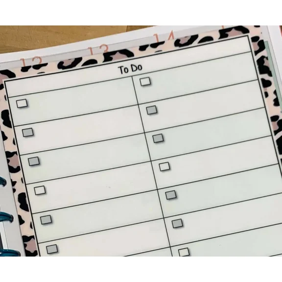 To Do List (Neutral) Wild Two Sided Dashboard For Use With The Big Happy Planner