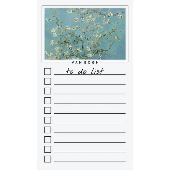 To Do List Notepad: Van Gogh Paintings, Checklist, Task Planner for Grocery Shopping, Planning, Organizing, (Paperback)