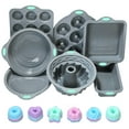 thumbnail image 1 of To Encounter 12-Cup Non-stick Silicone Muffin & Donut Pan Set, Light Grey (31 Count), 1 of 7