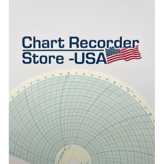 To Fit PW-002-138-28 Partlow Circular Chart Paper (80-180 by 10/ 12 Hour), Box/100