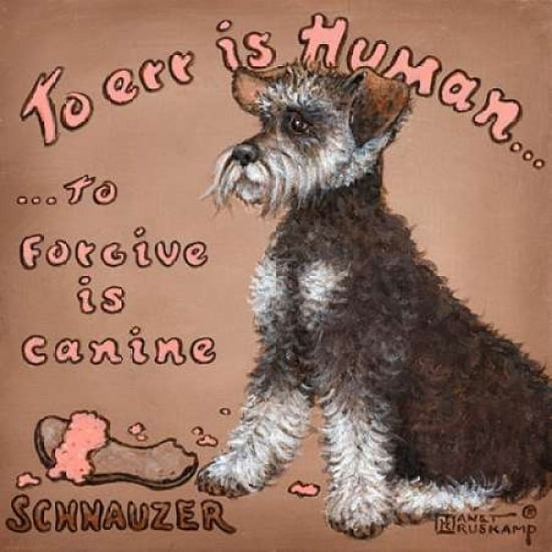 To Forgive Is Canine Canvas Art - Janet Kruskamp (24 x 24)