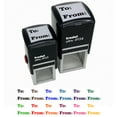 thumbnail image 1 of To From Text for Gift Present Self-Inking Rubber Stamp Ink Stamper - Purple Ink - Small 1 Inch, 1 of 7
