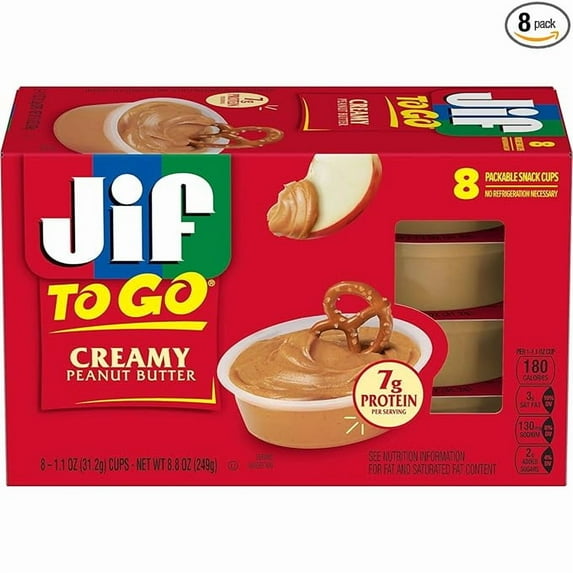 To Go Creamy Peanut Butter, 1.1 Ounce (8 Pack) Pack of 1