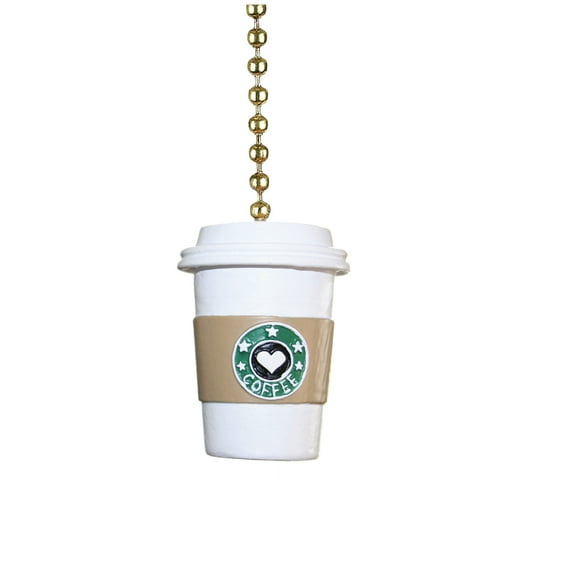 To Go Cup of Coffee Ceiling Fan Pull or Light Pull Chain