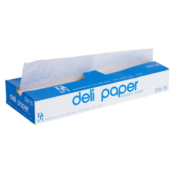 To Go Packaging 15" X 10.75" Deli Wrap Wax Paper 500ct. - 15" X 10.75" Pop Up Wax Paper