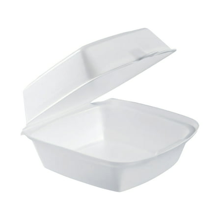 To Go Packaging 6" X 6" X 3" Sandwich Foam Hinged Container - 500/case