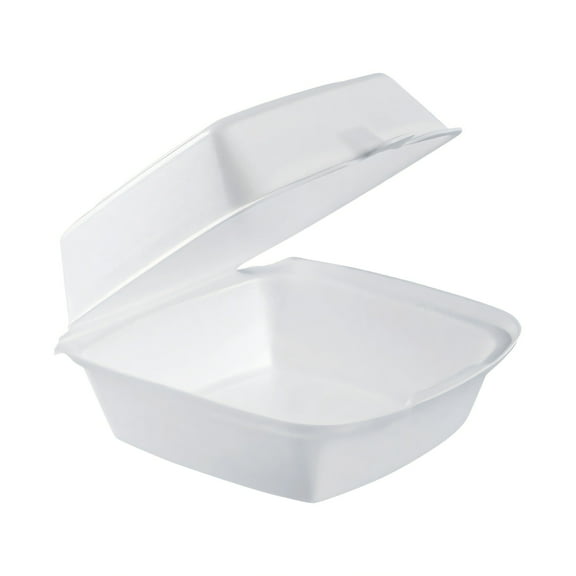 To Go Packaging 6" X 6" X 3" Sandwich Foam Hinged Container - 500/case