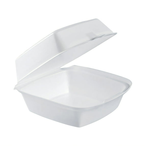 To Go Packaging 6" X 6" X 3" Sandwich Foam Hinged Container - 500/case
