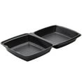 thumbnail image 1 of To Go Packaging 8" X 8" 1-Compartment Foam Hinged Container BLACK - 200/Case, 1 of 2