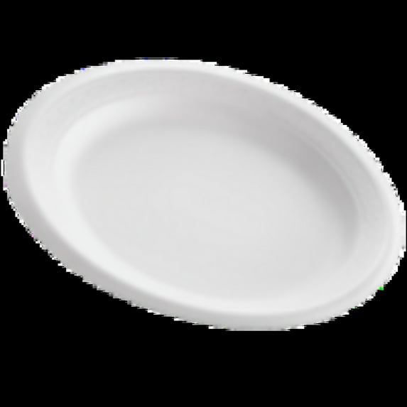 To Go Packaging 9" 1-Compartment Plate White - 500/Case