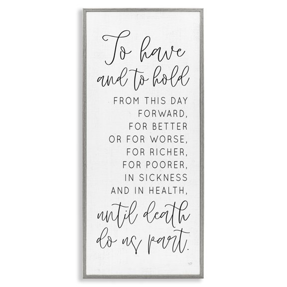 Stupell Industries To Have and To Hold Gray Framed Giclee Art, design by Lux + Me Designs