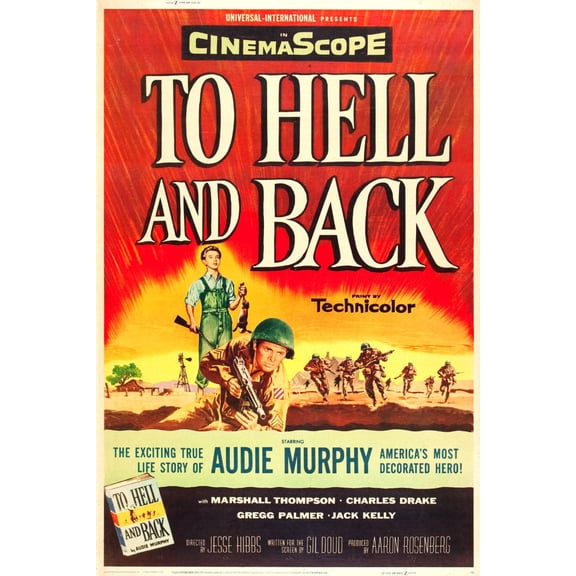 To Hell And Back Movie Poster 24"x36" 24inx36in