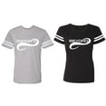 thumbnail image 1 of To Infinity And Beyond Matching Couple Cotton Jerseys (Men Heather / Women Black) (Men XL / Women XL), 1 of 3