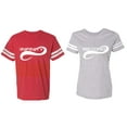 thumbnail image 1 of To Infinity And Beyond Matching Couple Cotton Jerseys (Men Red / Women Heather) (Men XXL / Women L), 1 of 3