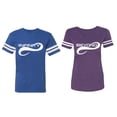 thumbnail image 1 of To Infinity And Beyond Matching Couple Cotton Jerseys (Men Royal / Women Purple) (Men XXL / Women XL), 1 of 3