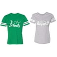 thumbnail image 1 of To Infinity & Beyond Matching Couple Cotton Jerseys (Men Green / Women Heather) (Men M / Women M), 1 of 3