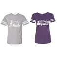 thumbnail image 1 of To Infinity & Beyond Matching Couple Cotton Jerseys (Men Heather / Women Purple) (Men S / Women S), 1 of 3