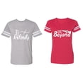 thumbnail image 1 of To Infinity & Beyond Matching Couple Cotton Jerseys (Men Heather / Women Red) (Men S / Women L), 1 of 3
