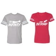 thumbnail image 1 of To Infinity and Beyond Matching Couple Cotton Jerseys (Men Heather / Women Red) (Men L / Women M), 1 of 3