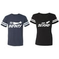 thumbnail image 1 of To Infinity and Beyond Matching Couple Cotton Jerseys (Men Navy / Women Black) (Men XXL / Women XXL), 1 of 3