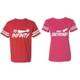 thumbnail image 1 of To Infinity and Beyond Matching Couple Cotton Jerseys (Men Red / Women Pink) (Men XXL / Women XXL), 1 of 3