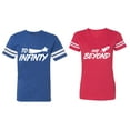 thumbnail image 1 of To Infinity and Beyond Matching Couple Cotton Jerseys (Men Royal / Women Red) (Men XL / Women XL), 1 of 3