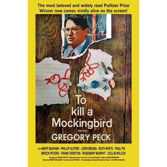 To Kill A Mockingbird Movie poster Metal Sign 8inx 12in Metal Print 8x12 Square Adults Poster Time