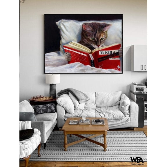 To Kill a Mockingbird Poster Print, Funny Cat Poster Print, Public Library Decor, New Bookstore Decor Idea, Home Office Wall Art