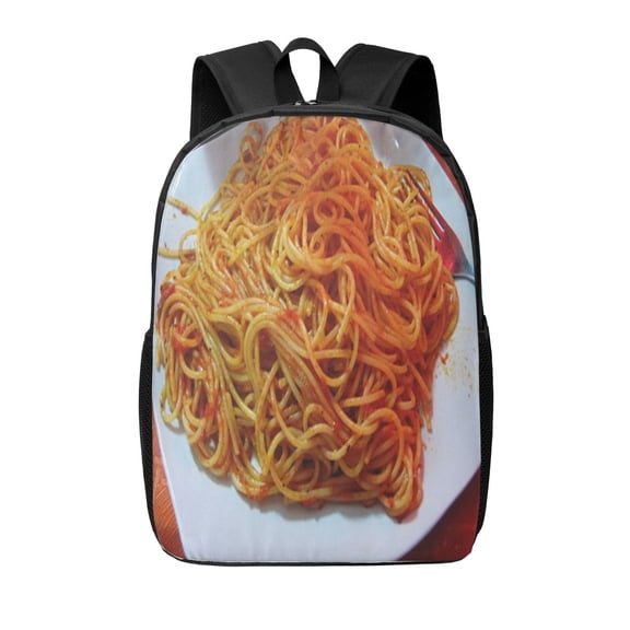 To Love Spaghetti Backpack Fashion Travel Backpack Laptop Backpack 17 Inch Simple Backpack