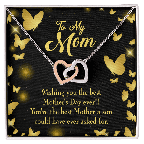 To Mom Best Mother a Son Inseparable Necklace