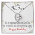thumbnail image 1 of To Mom Birthday Message Beautiful Lady Mom Forever Necklace w Message Card, 1 of 20