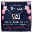 thumbnail image 1 of To Mom Birthday Message Most Fantastic Mom Inseparable Necklace, 1 of 20