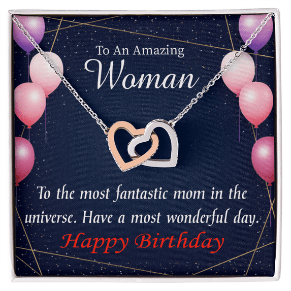 To Mom Birthday Message Most Fantastic Mom Inseparable Necklace