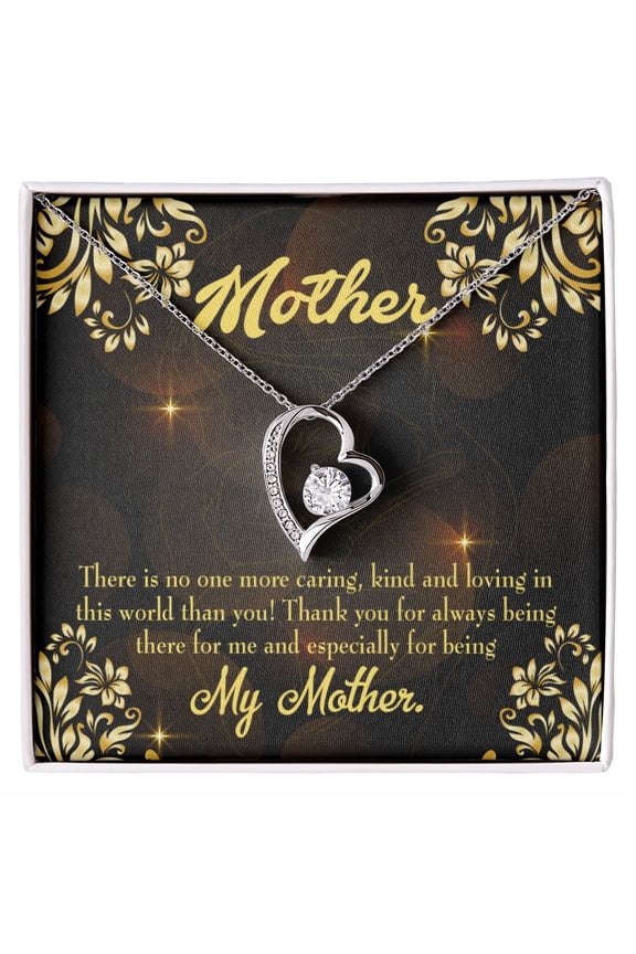 To Mom Caring Kind Loving Forever Necklace w Message Card