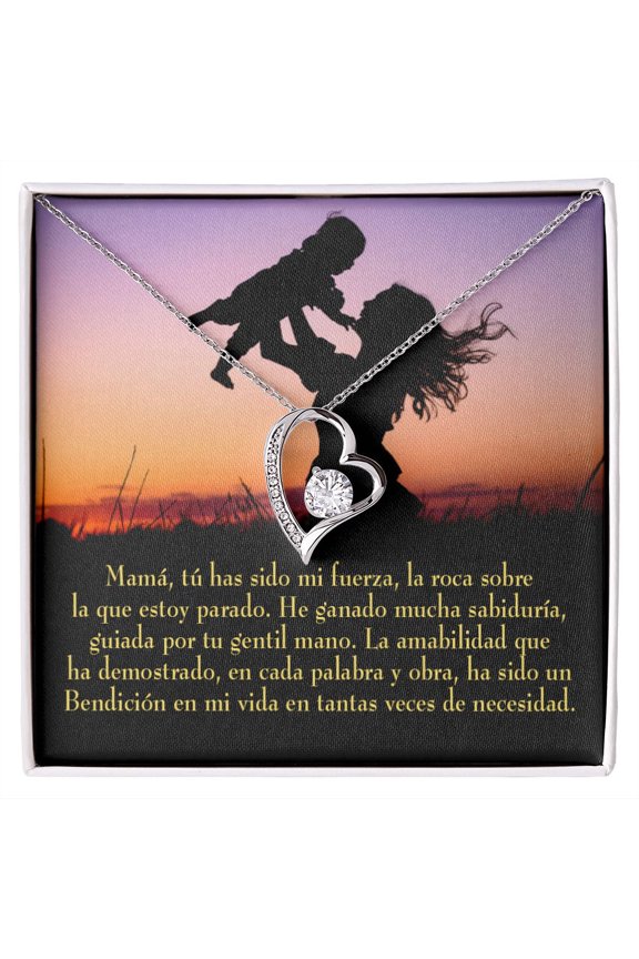 To Mom Message to Mom Forever Necklace w Message Card
