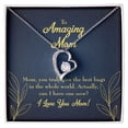 thumbnail image 1 of To Mom Mom Best Hug Forever Necklace w Message Card, 1 of 20