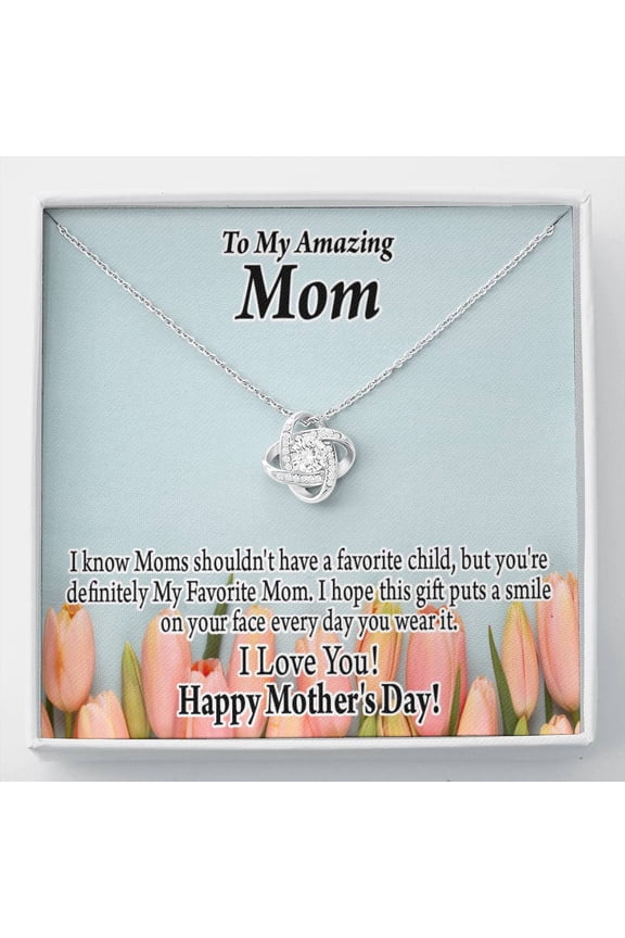 To Mom My Favorite Love Knot Message Card From Son Daughter Gift Anniversary Birthday Graduation Mothers day